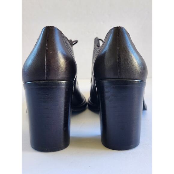 Apostrophe Derby Wingtip Brown Lace Up Women Heels 7M Coquette S0069 - Picture 5 of 7